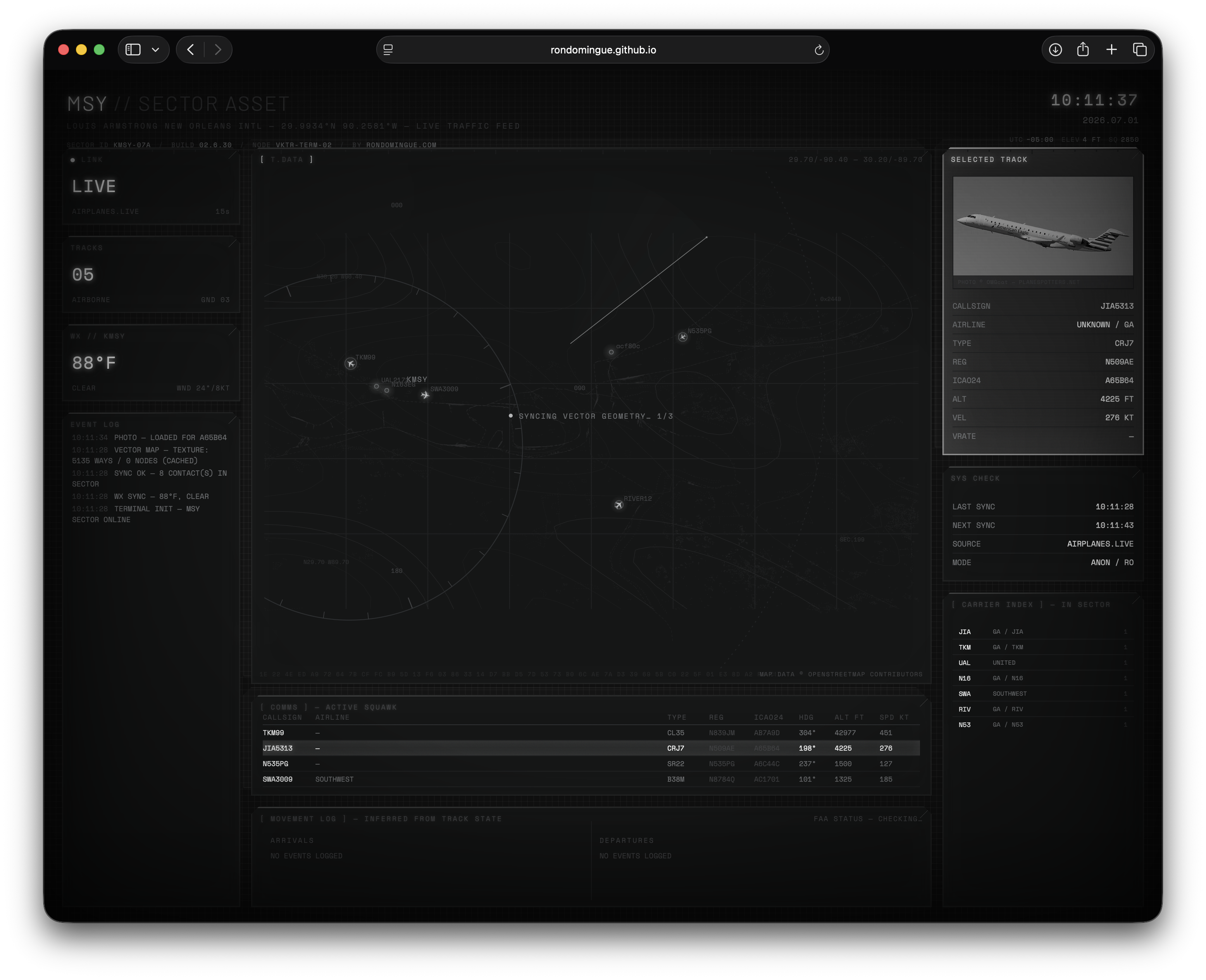 MSY Terminal Interface